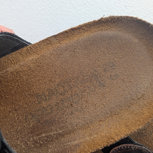 Naot Wedge Slide Sandals Silver Metallic Black Rhinestone Cork Footbed 39 8 - Picture 7 of 7